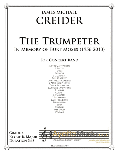 The Trumpeter (in memory of Burt Moses, 1956 - 2013)