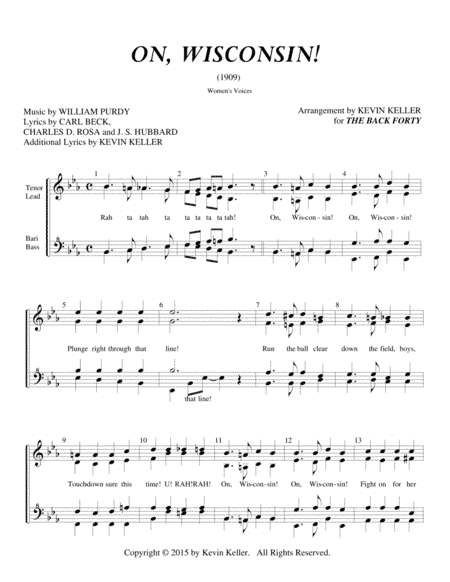 On Wisconsin (arr. Kevin Keller)