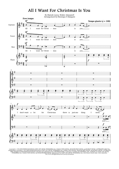 All I Want For Christmas Is You (arr. Henrique F Mangoni)