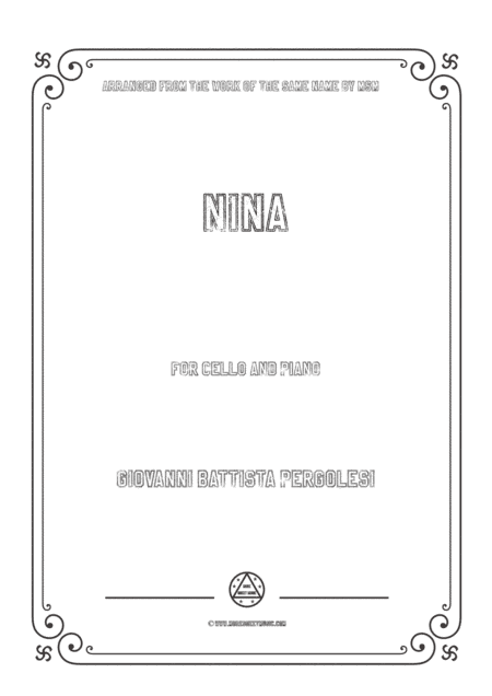 Pergolesi-Nina,for Cello and Piano (arr. MSM)