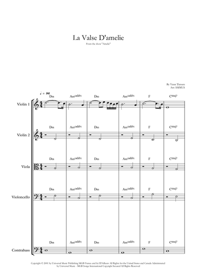 La Valse D'amelie (arr. SMMUS)