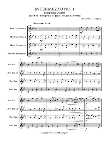 Intermezzo No. 1 (arr. David M. Sampson)