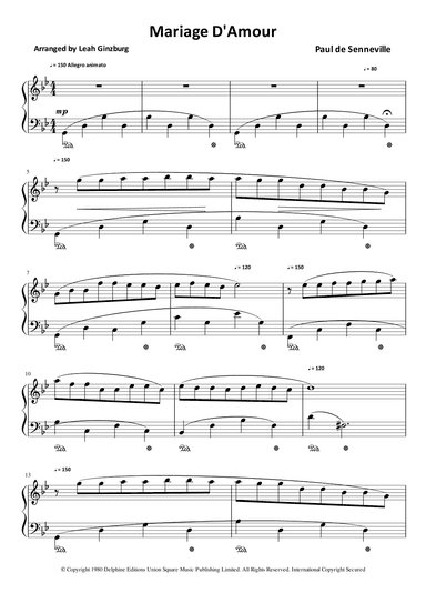 Mariage D'amour (arr. Leah Ginzburg)