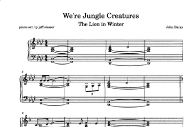 We're Jungle Creatures (arr. jeff siesser)