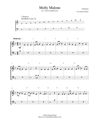 Molly Malone (Cockles and Muscles)- for 3-octave handbell choir (arr. Samuel Stokes)