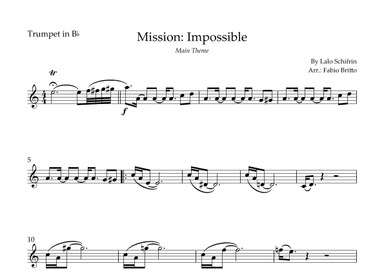 Mission: Impossible Theme (arr. Fabio Britto)