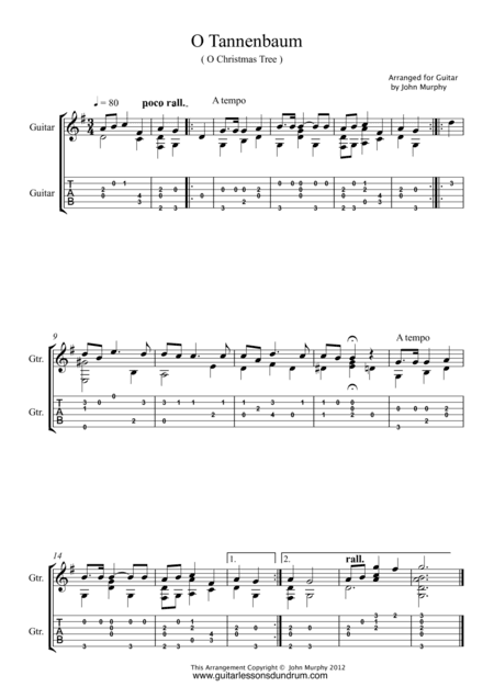 O Tannenbaum O Christmas Tree (arr. John Murphy)