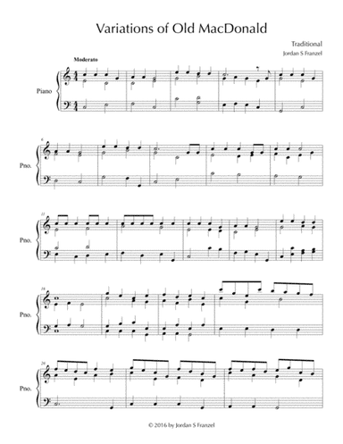 Old MacDonald Had a Farm - Variations (arr. Jordan S Franzel)