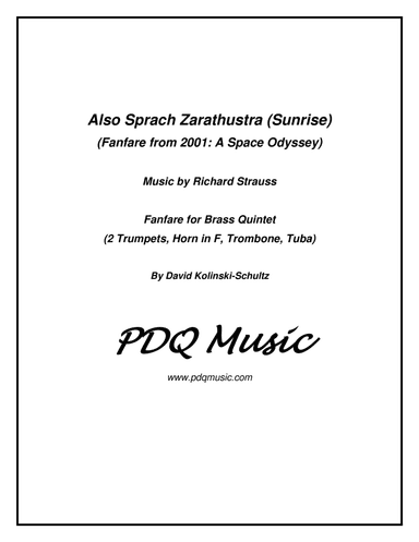 Fanfare from 2001: A Space Odyssey (arr. David Kolinski-Schultz)