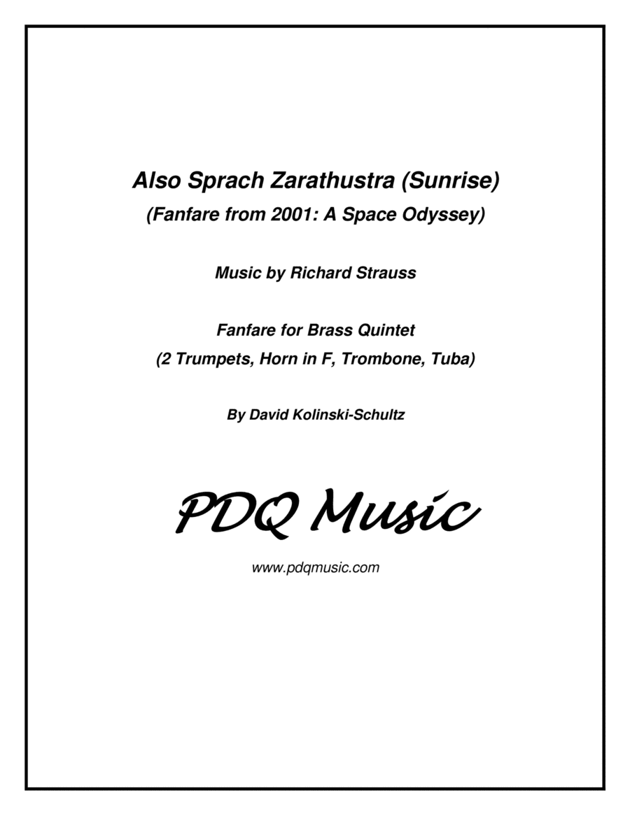 Fanfare from 2001: A Space Odyssey (arr. David Kolinski-Schultz)