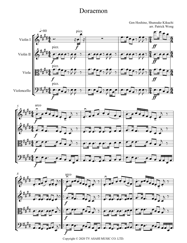 Doraemon (arr. Patrick Wong)