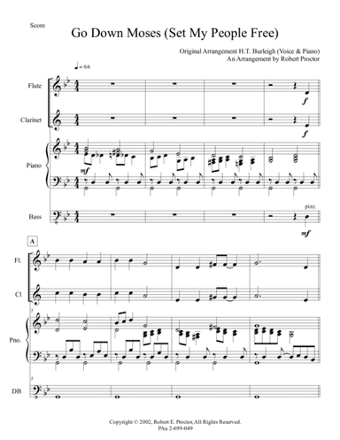 Go Down Moses, Set My People Free (arr. Robert. E. Proctor)