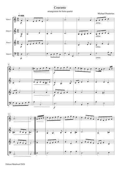 Courante (arr. Edition Maulwurf)