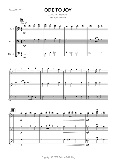 Ode To Joy (arr. D. Wattson)