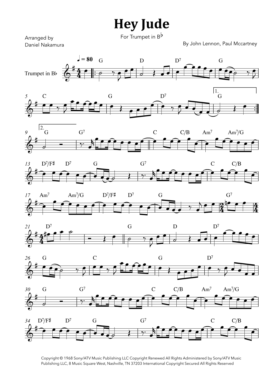 Hey Jude (arr. Daniel Nakamura)