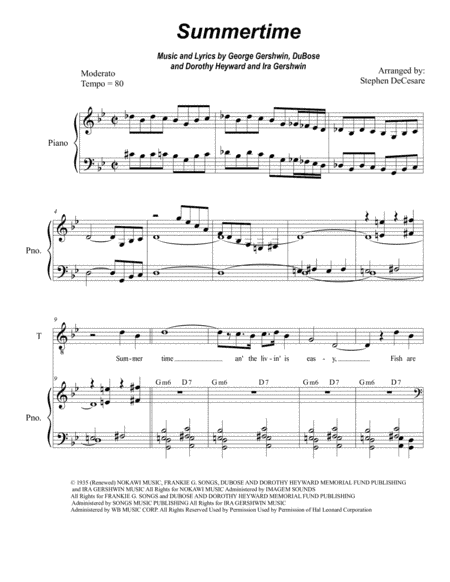 Summertime (arr. Stephen DeCesare)