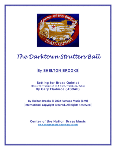 The Darktown Strutters' Ball (arr. Gary Fladmoe (ASCAP))