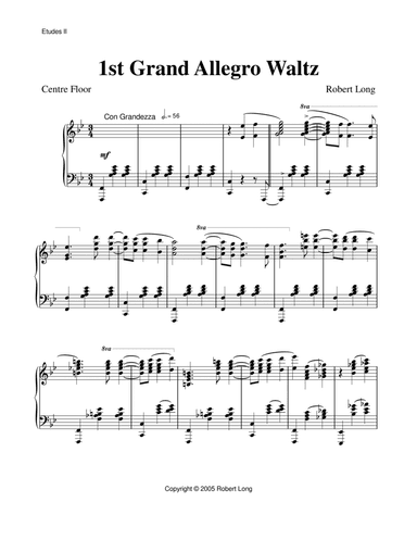 Ballet Piano Sheet Music: 1st Grand Allegro Waltz from Etudes II