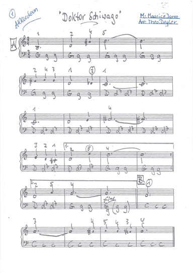 Dr Zhivago (theme) (arr. Theo Degler)