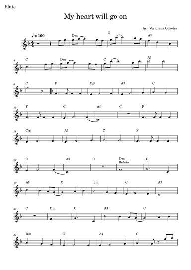 My Heart Will Go On (love Theme From 'titanic') (arr. Veridiana Oliveira)