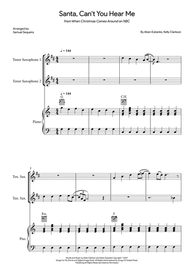 Santa Can't You Hear Me (arr. Samuel Sequeira)