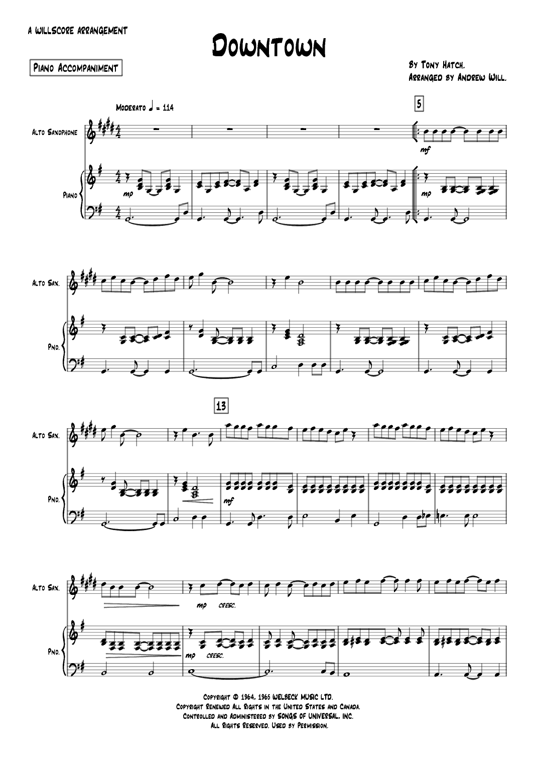 Downtown (arr. Andrew Will)