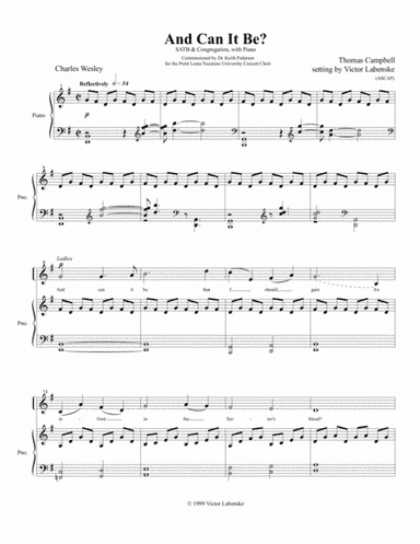 And Can It Be (arr. Victor Labenske)