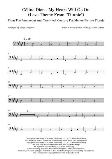 My Heart Will Go On (love Theme From 'titanic') (arr. Felipe Gonçalves)