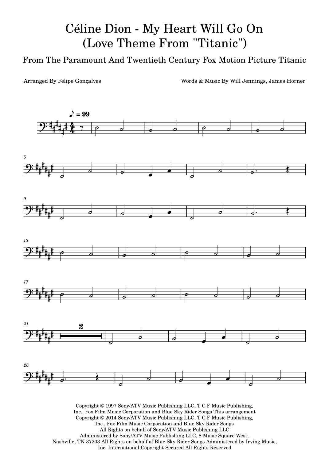 My Heart Will Go On (love Theme From 'titanic') (arr. Felipe Gonçalves)