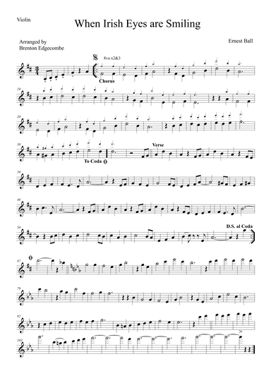 When Irish Eyes Are Smiling (arr. Adelaide String Duo)