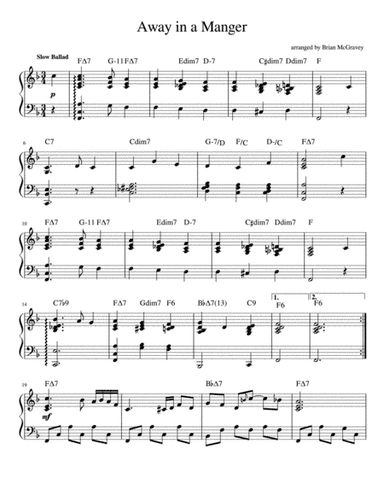 Away in a Manger (Jazz Piano) (arr. Brian McGravey)