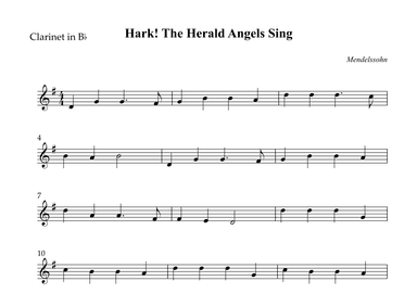 Hark! The Herald Angels Sing (Easy) (arr. Wesley S. SIlva)