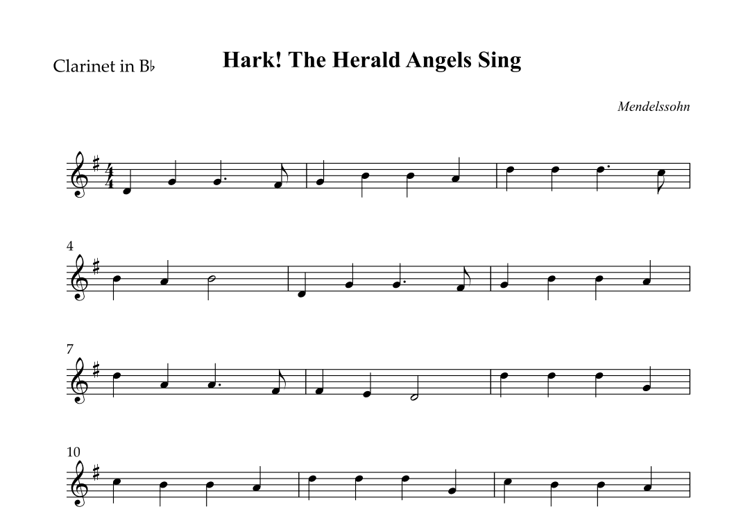 Hark! The Herald Angels Sing (Easy) (arr. Wesley S. SIlva)