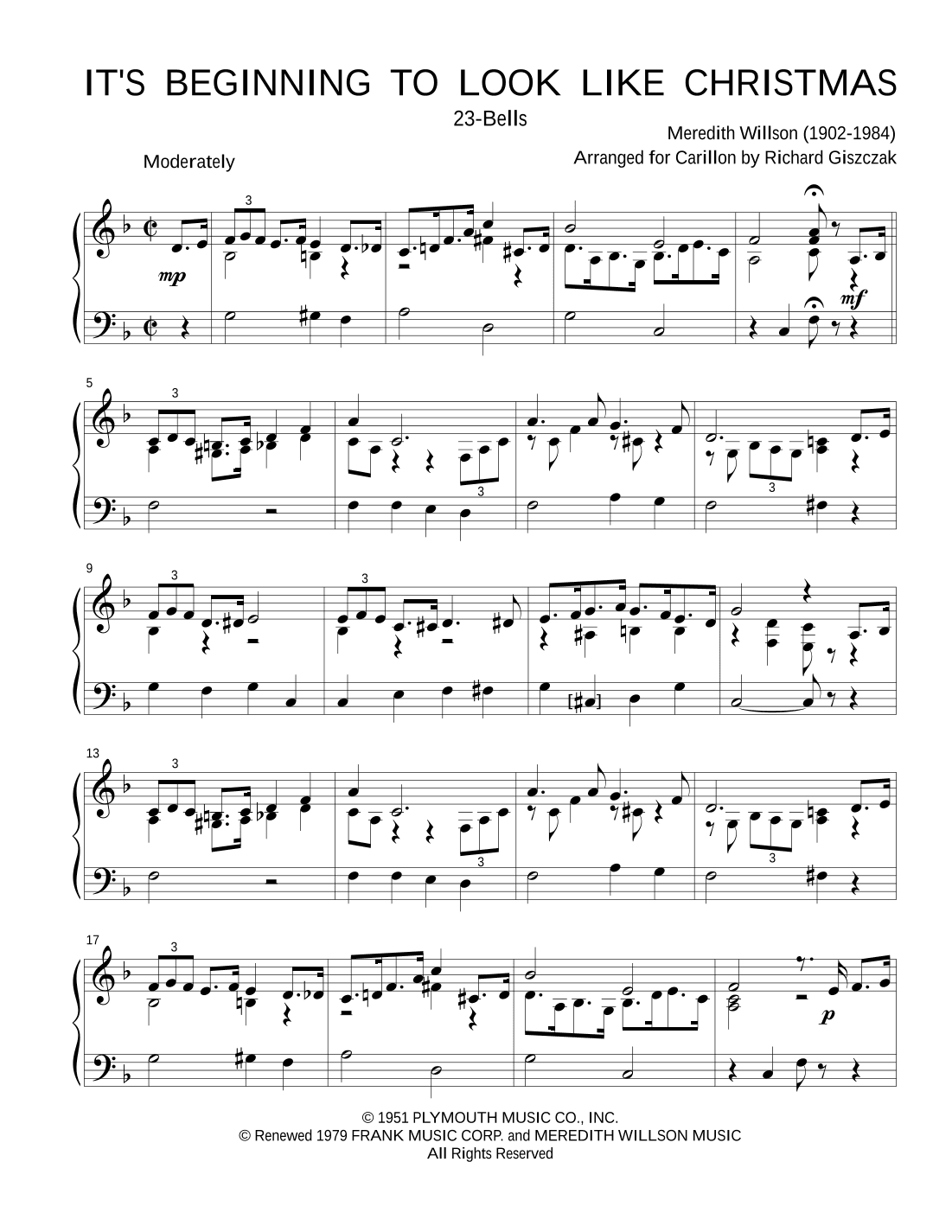 It's Beginning To Look Like Christmas (arr. Richard Giszczak)