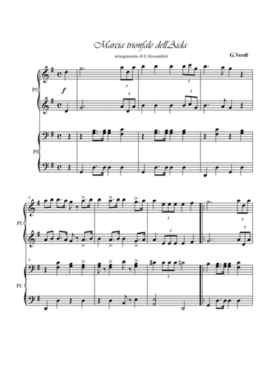 Aida Marcia trionfale. Piano 4 hands (arr. Ester Alessandrini)