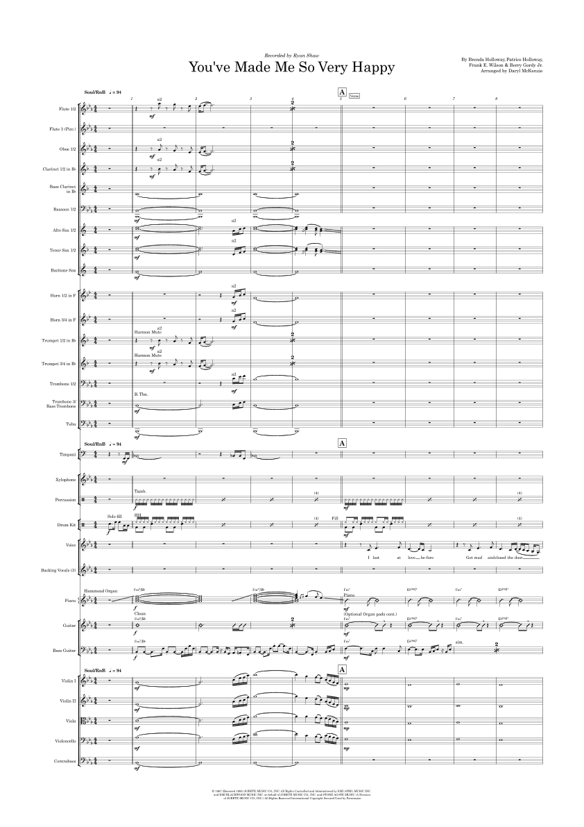 You've Made Me So Very Happy (arr. Daryl McKenzie)