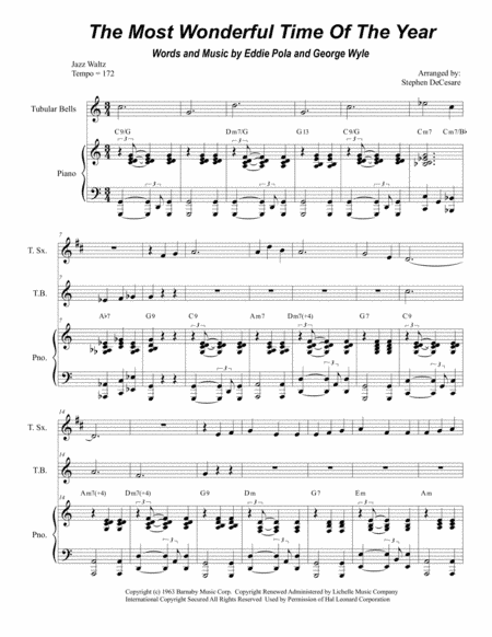 The Most Wonderful Time Of The Year (arr. Stephen DeCesare)