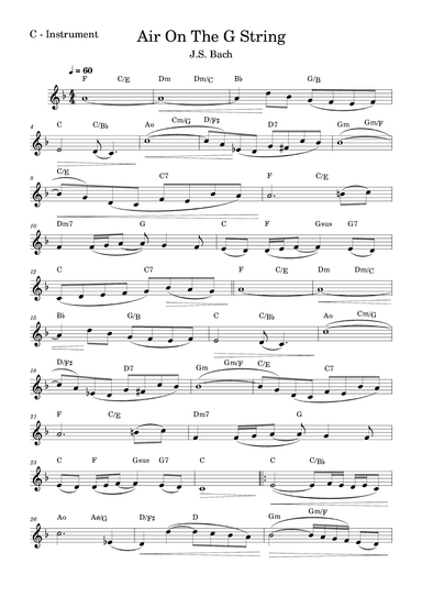 Air On The G String (arr. Fabio Eduardo de Oliveira)