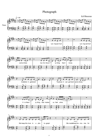 Photograph (arr. Ed Sheeran)