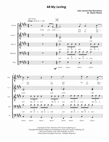All My Loving (arr. arr. Shawn Pearce)