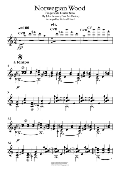 Norwegian Wood (this Bird Has Flown) (arr. Richard Hirsch)