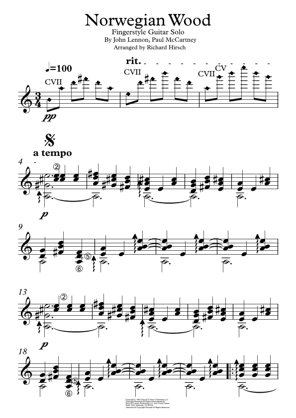 Norwegian Wood (this Bird Has Flown) (arr. Richard Hirsch)
