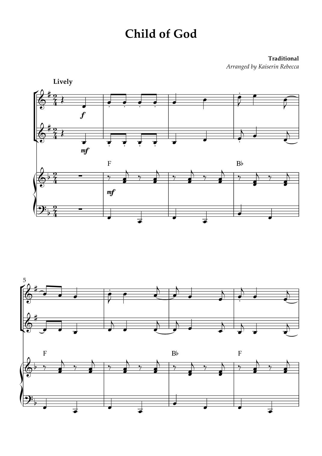 Child of God (arr. Kaiserin Rebecca)