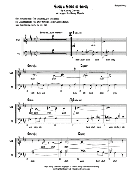Sing A Song Of Song (arr. Kerry Marsh)