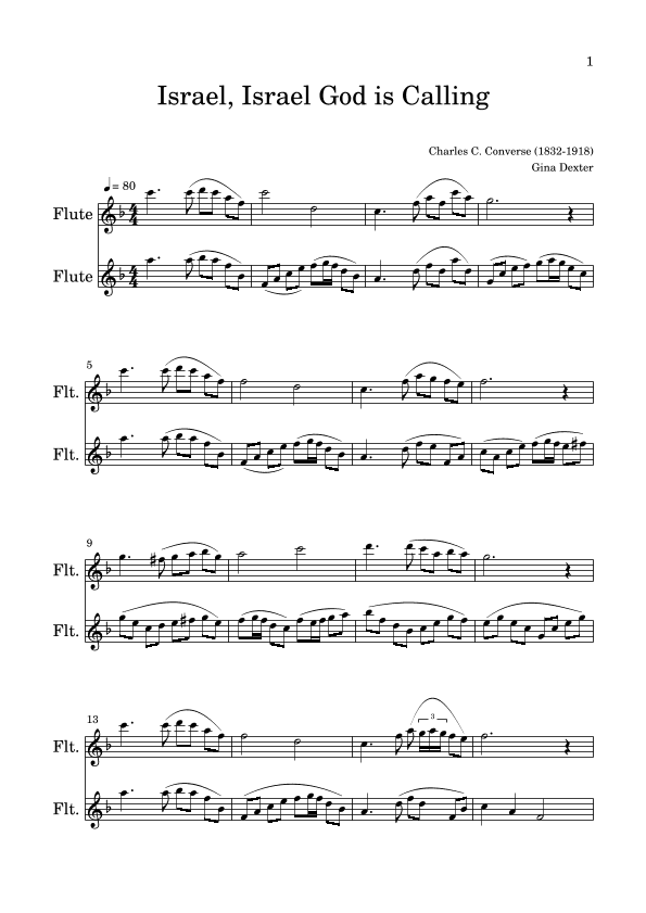 BEST VERSION Israel Israel God is Calling (arr. Gina Dexter)