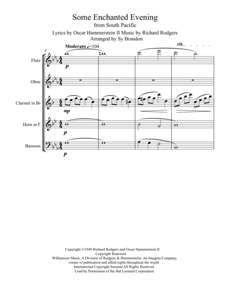 Some Enchanted Evening (arr. Sy Brandon)