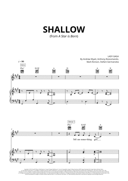 Shallow (arr. Cadenza Editions)