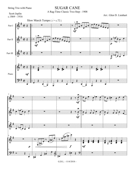 Sugar Cane (arr. Glen D. Lienhart)