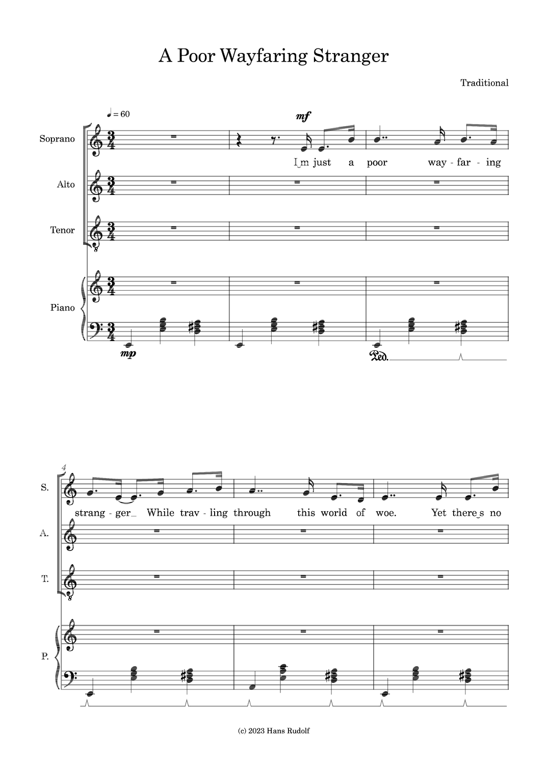 A Poor Wayfaring Stranger (arr. Hans Rudolf)