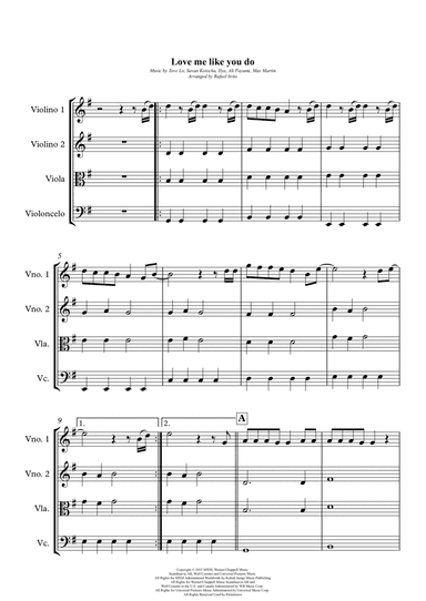 Love Me Like You Do (arr. Rafael Brito)